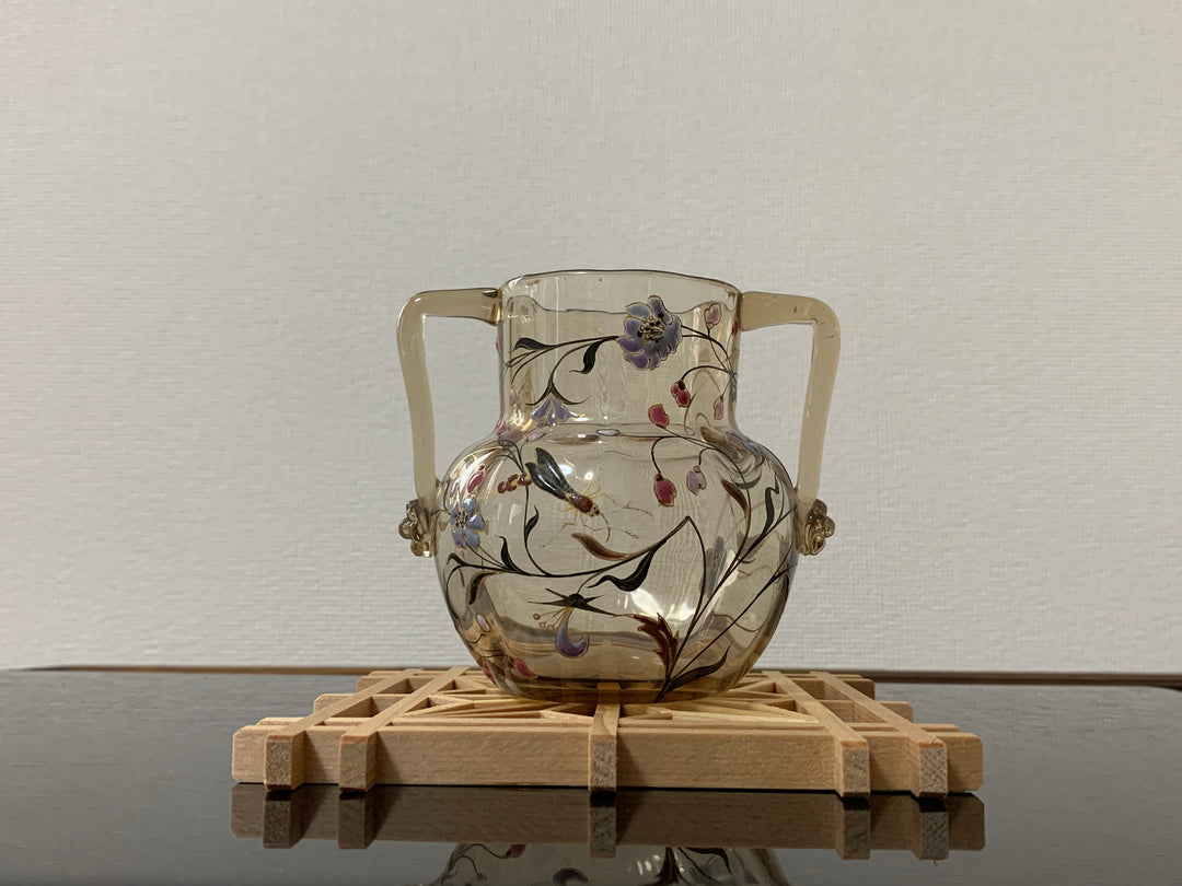 エミールガレ　エナメルガラスを使った初期作品　花紋と昆虫