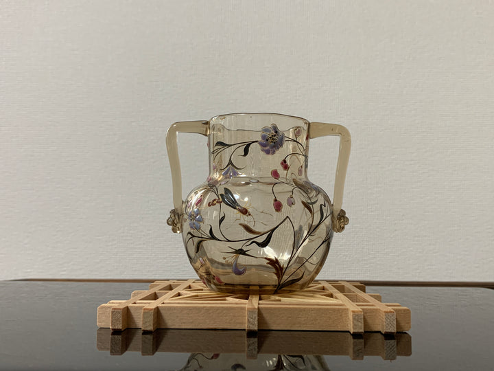 エミールガレ　エナメルガラスを使った初期作品　花紋と昆虫