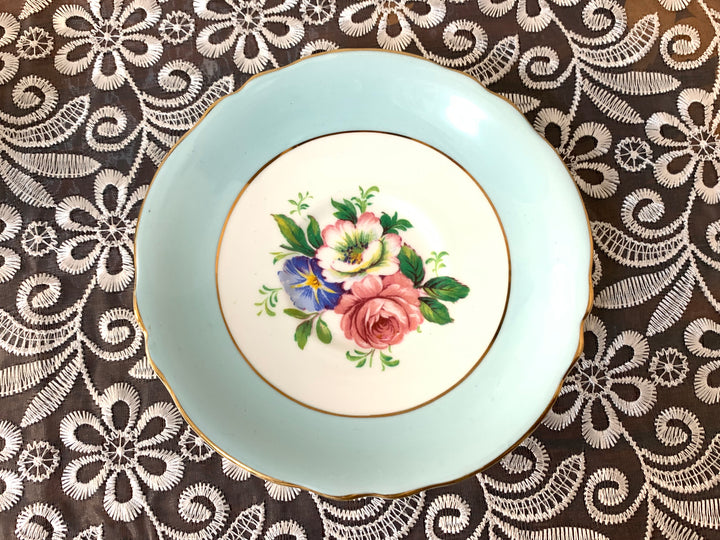 パラゴン（paragon）食器　ピンクローズと朝顔の花のティーカップ&ソーサー