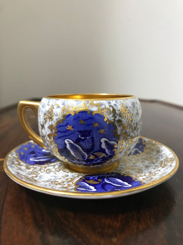 コールポート coalport フクロウのデミタスカップ＆ソーサー