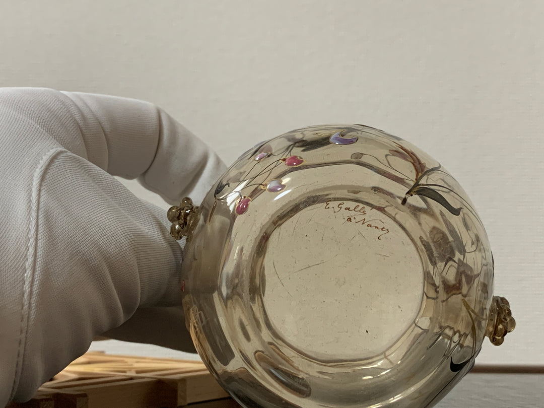 エミールガレ　エナメルガラスを使った初期作品　花紋と昆虫