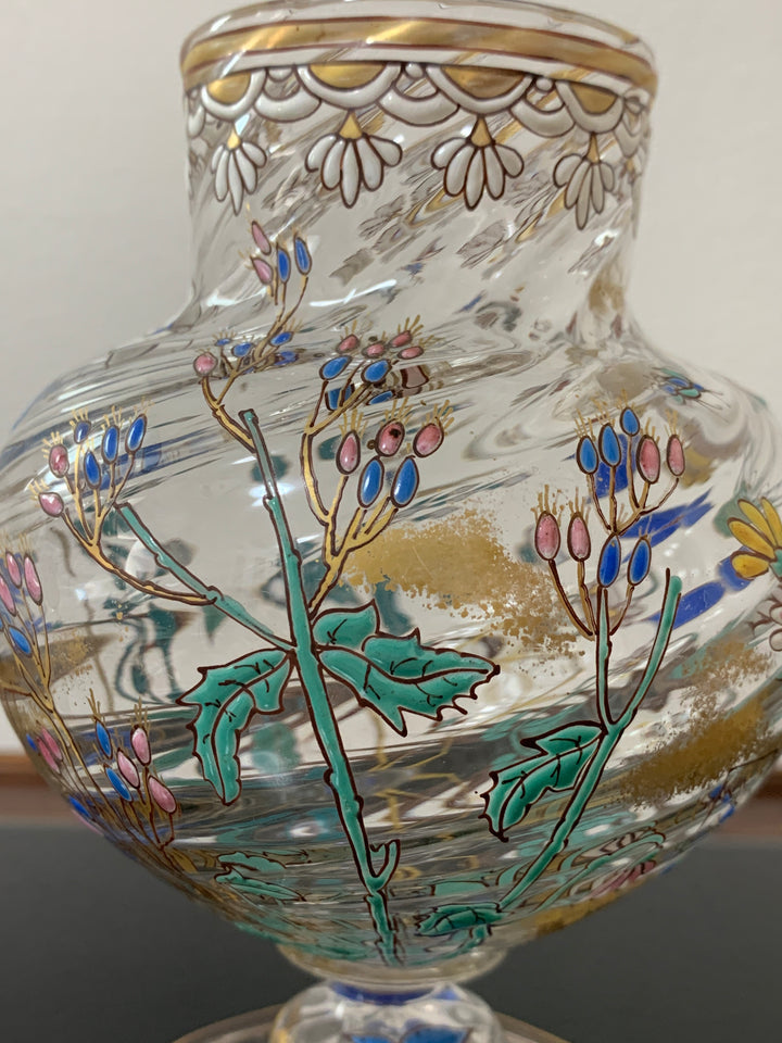 エミールガレ　初期作品　蝶々と花紋花瓶