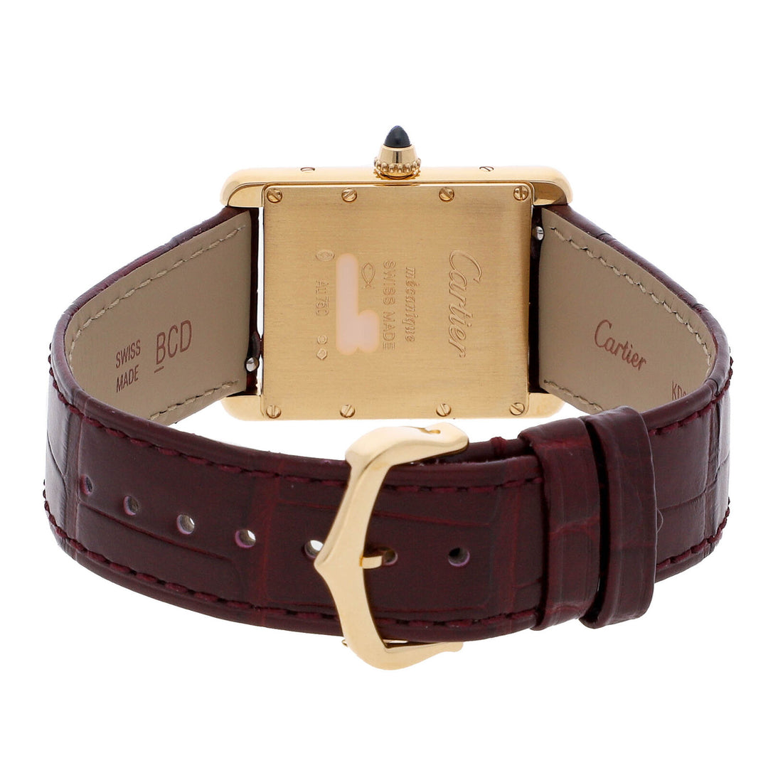 カルティエ タンク ルイ イエローゴールド レディース手巻き腕時計