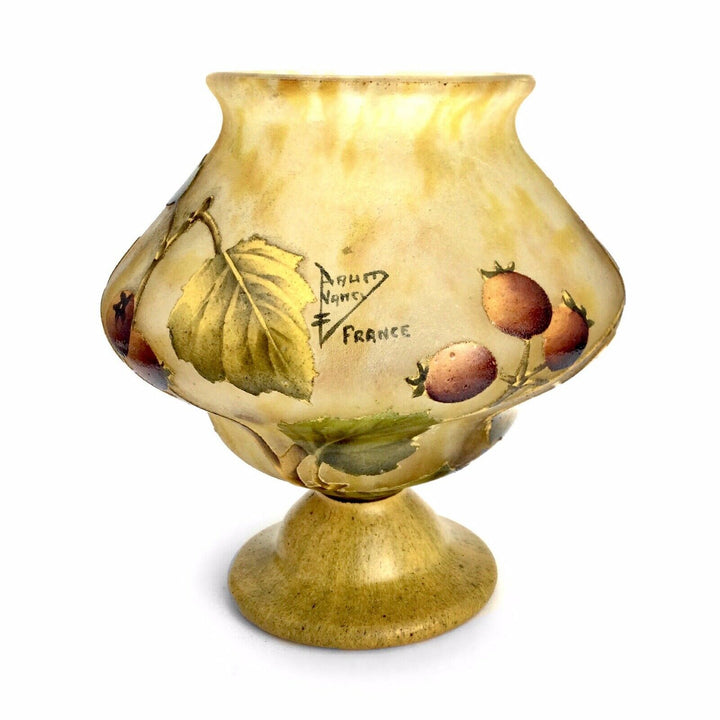 DAUM NANCY VASE POMME D‘API UM 1910