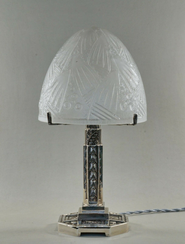MAYNADIER & DAUM: rare French 1930 art deco lamp ..... muller sabino era France
