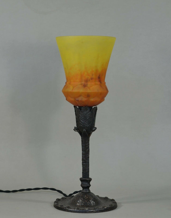 SCHNEIDER : FRENCH 1930 ART DECO LAMP .... wrought iron ............ 1925 France