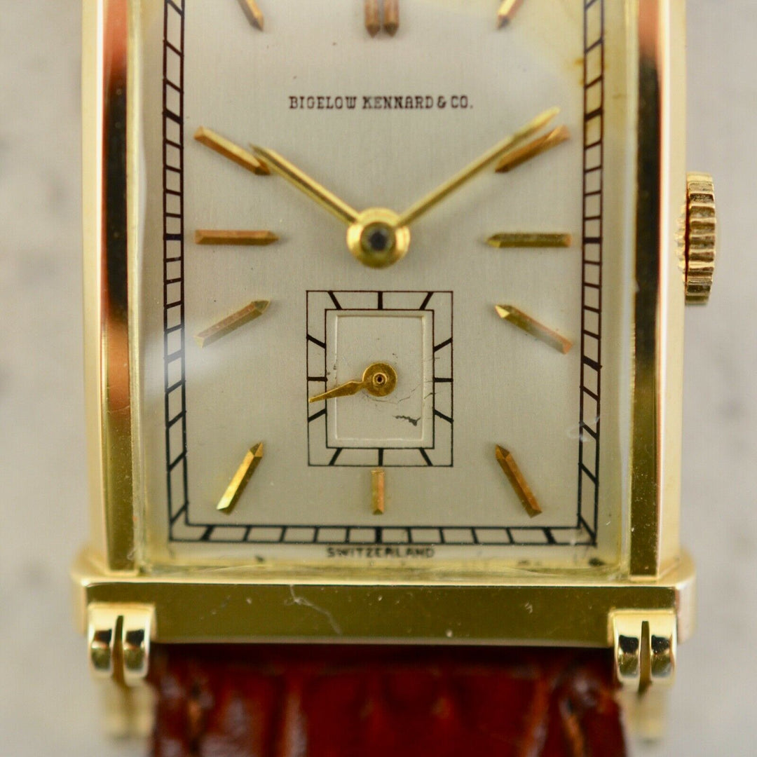 1935年　モバードヴィンテージ　ウルトラプラン Bigelow Kennard & Co(ビゲロウケナード社)腕時計(参考番号：43829) 14金イエローゴールド製