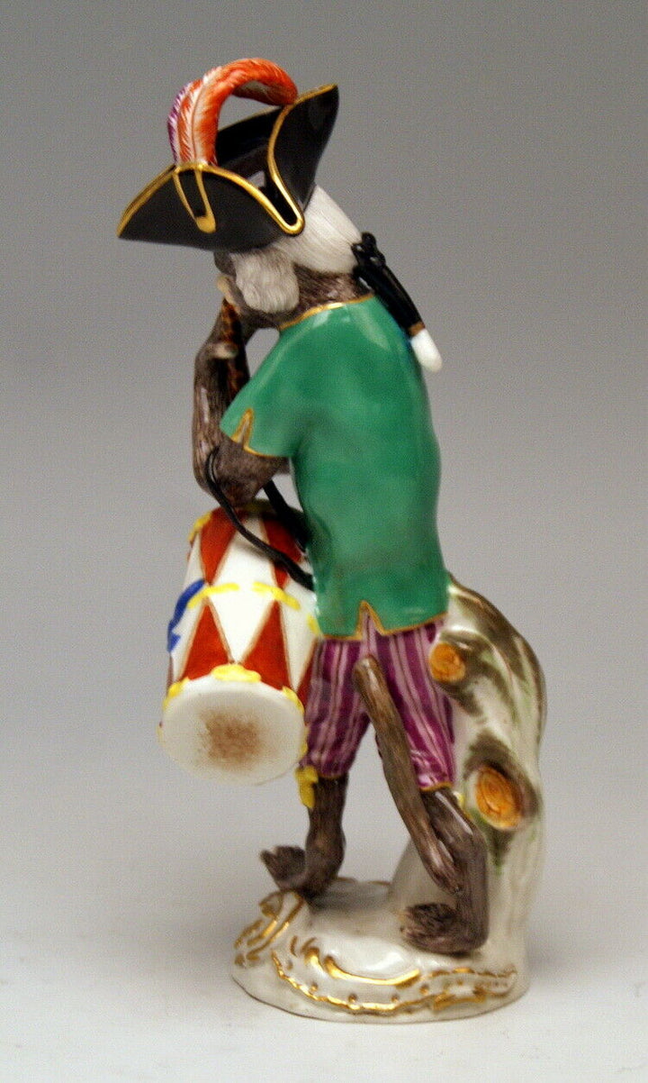邁森 MEISSEN マイセン FIGUR AFFENKAPELLE TROMMLER MONKEY ORCHESTRA KÄNDLER NR:60015