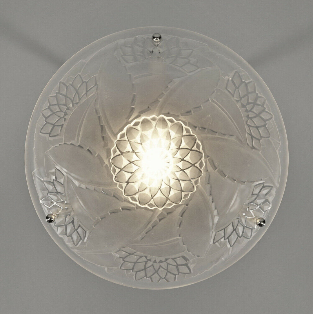 VIARMÉ : FRENCH 1930 ART DECO PENDANT CHANDELIER ....... lustre lamp muller era
