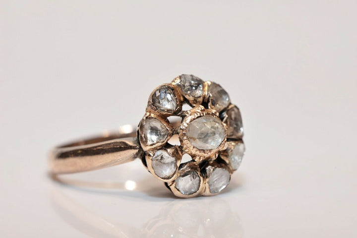 アンティーク オリジナル 8K ナチュラルローズカットダイヤモンドのオスマンリング