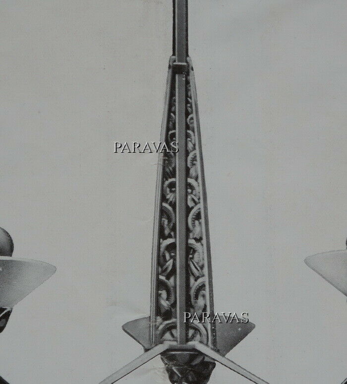 GUILLAUMIN ET BACHMANN & HANOTS : FRENCH 1930 ART DECO PENDANT LAMP ..... france