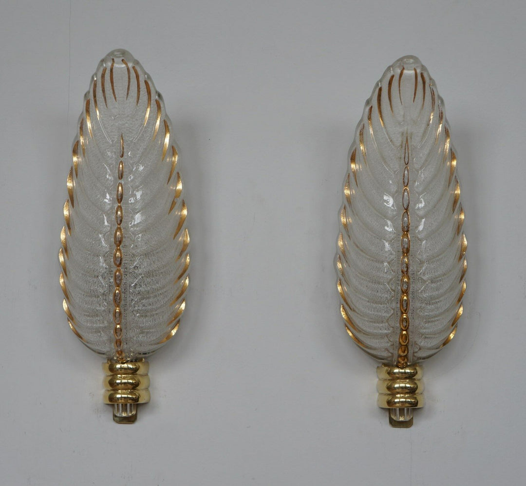 PETITOT : PAIR OF FRENCH ART DECO WALL SCONCES . lights . Gauthier EJG Ezan 1930