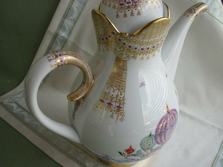 Schöne große Meissen Kaffee-Kanne in Dekor 1001 Nacht
