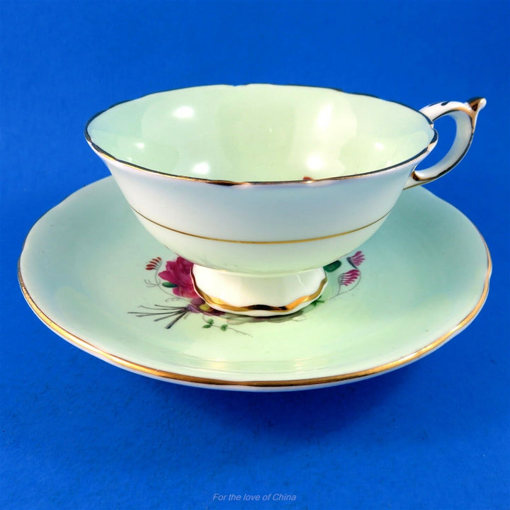 パラゴン ピンクローズ コバルトブルー＆ゴールド カップ＆ソーサー 1