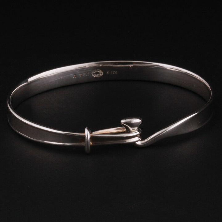 Georg Jensen Sterling Bangle # 204A. Wide. TORUN. Vivianna Torun. Medium 3531289