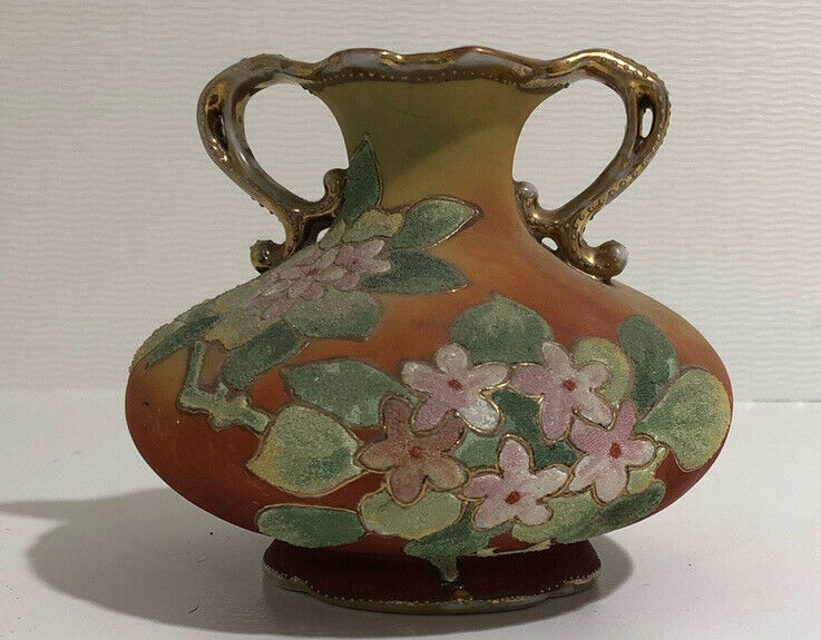 オールドノリタケ　コラレン　花瓶　1909年