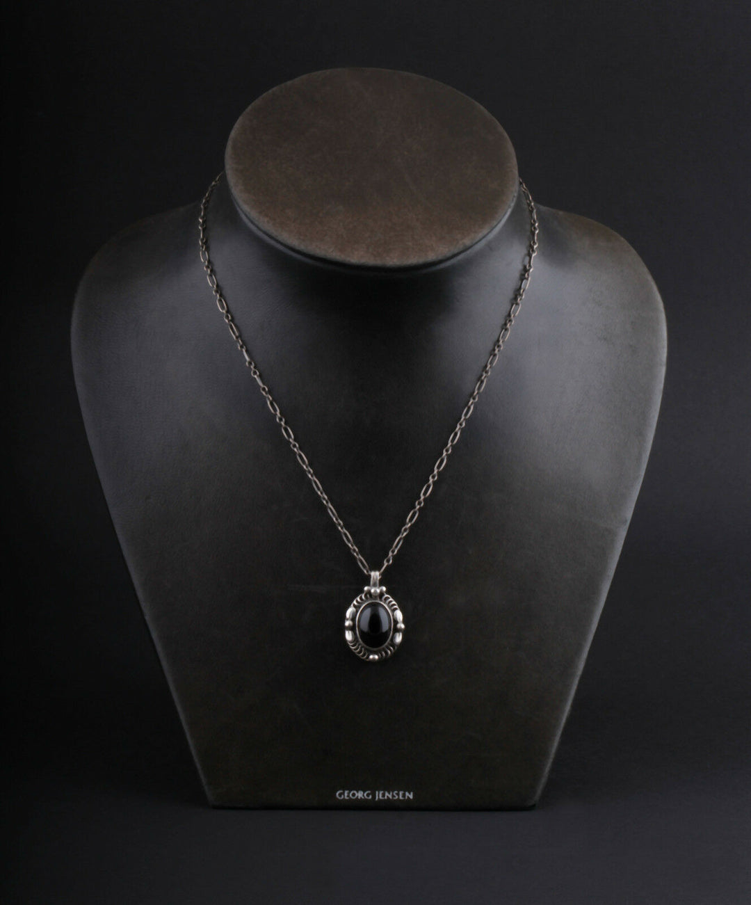 GEORG JENSEN Sterling Silver Pendant Of The Year 1995 / 2015 with Black Agate