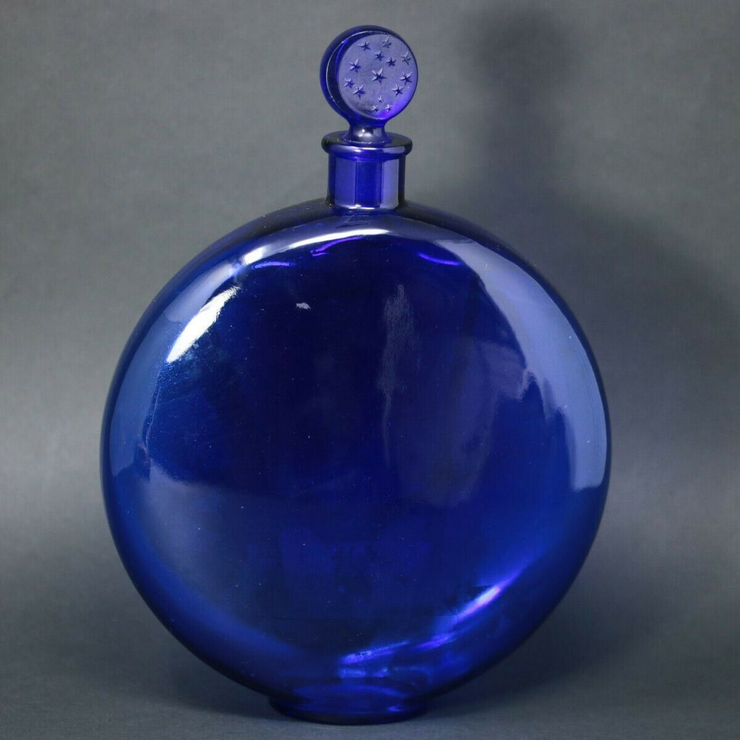 Rene Lalique Glass 'Dans La Nuit' Blue Perfume Bottle
