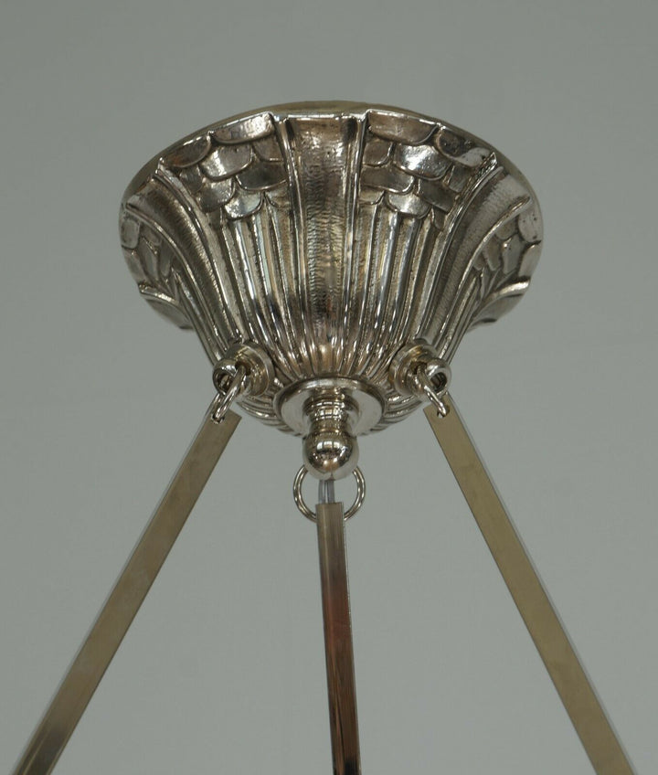 Pierre d'Avesn LORRAIN DAUM : A FRENCH 1930 ART DECO PENDANT . CHANDELIER