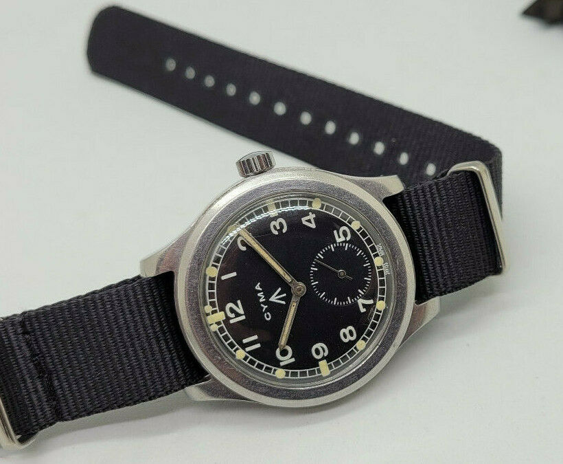 1940年代 WW2 シーマ ミリタリー ダーティ・ダース　ブラックダイヤル メンズ 腕時計 P14392 19392