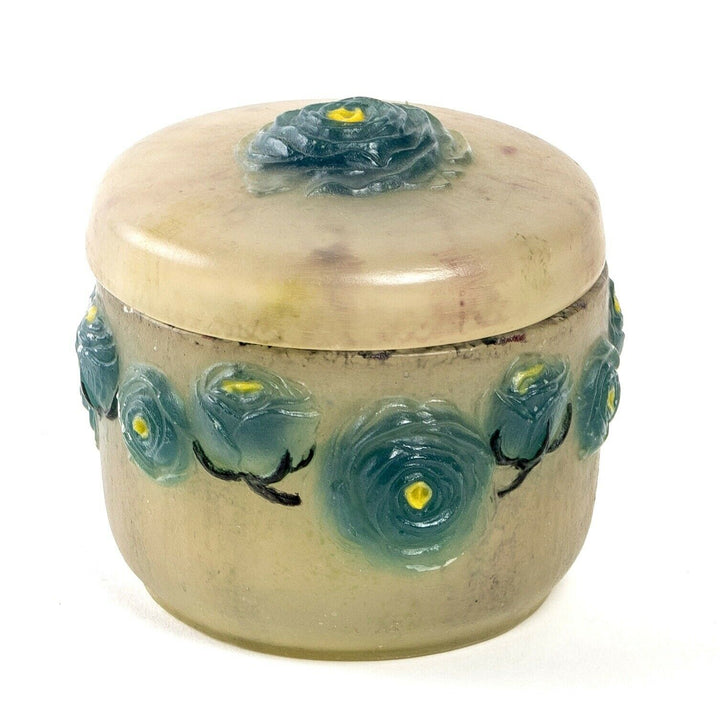 Boite Roses Pate De Verre Gabriel Argy Rousseau Renonculus Cameo Glass Box