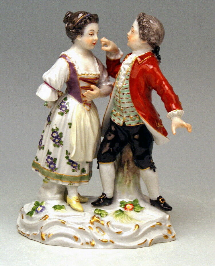 MEISSEN FIGUR GRUPPE DER ROSENKAVALIER AUGUST RINGLER MNR: S161 UM 1900