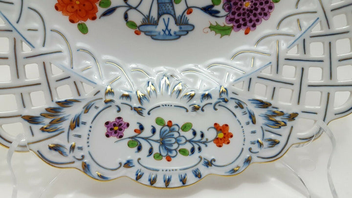 Meissen 1976 Durchbruch Teller Zwiebelmuster Royal Gold 1.Wahl 28,5cm.