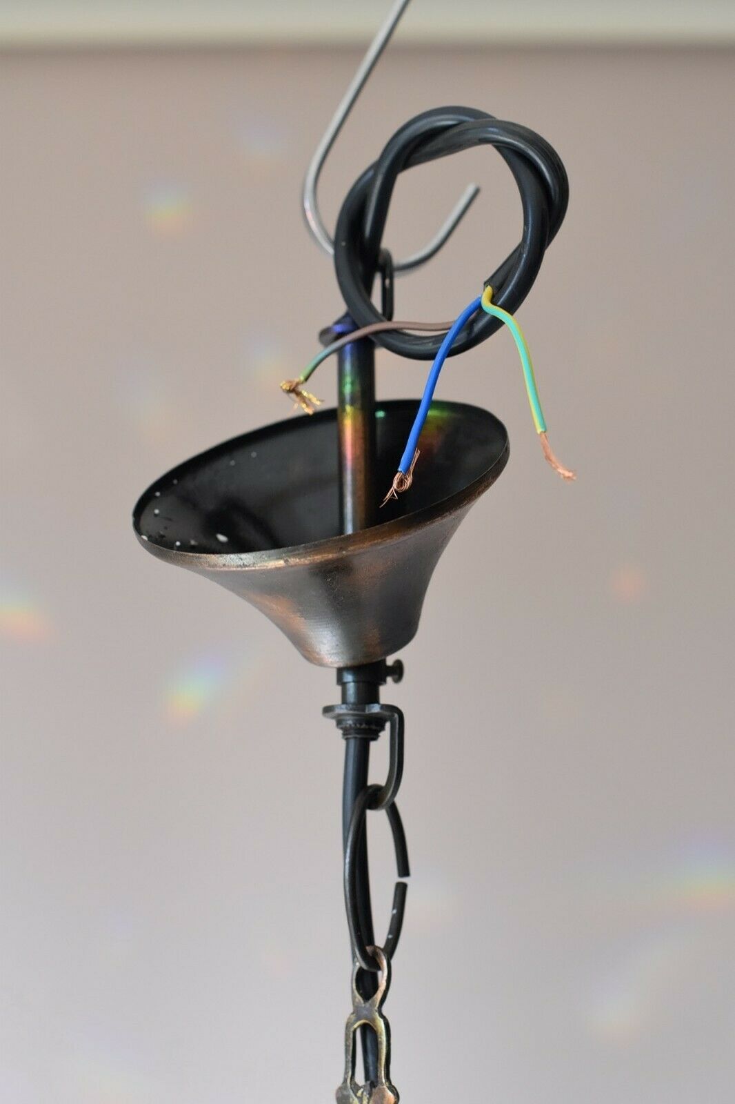Mini Vintage Crystal Chandelier in Antique French Style Lighting Pendant Lamp