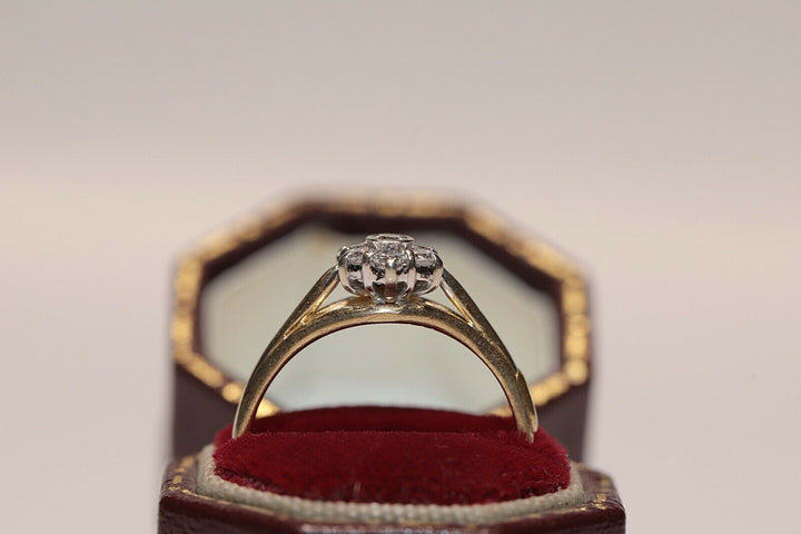 アンティーク オリジナル 18K ナチュラルダイヤモンドのヴィクトリアンリング
