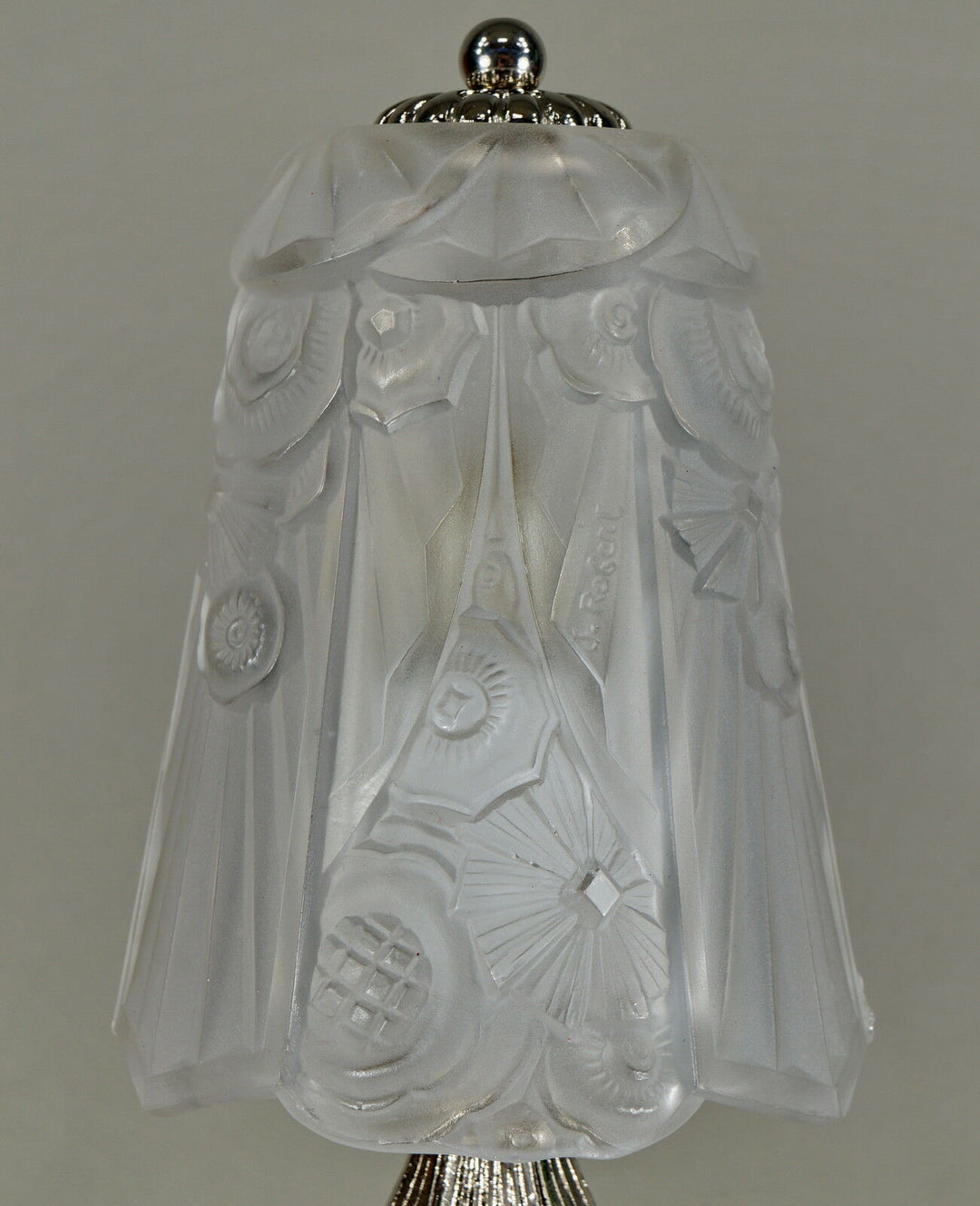 J.GAUTHIER : French 1930 art deco lamp signed J.Robert . EJG muller era