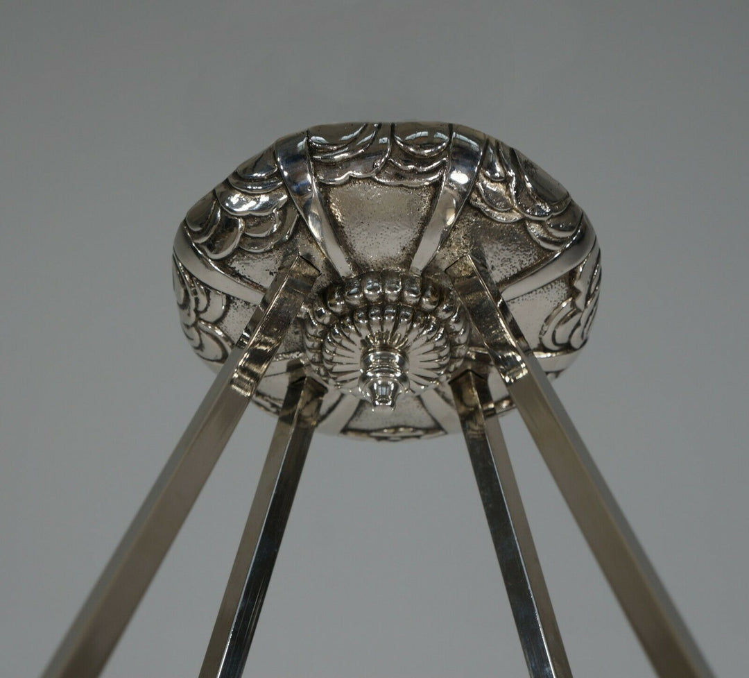DEGUE : FRENCH 1930 ART DECO PENDANT ......... chandelier lamp muller era France
