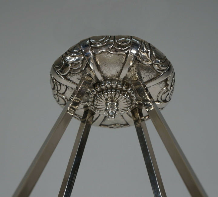 DEGUE : FRENCH 1930 ART DECO PENDANT ......... chandelier lamp muller era France