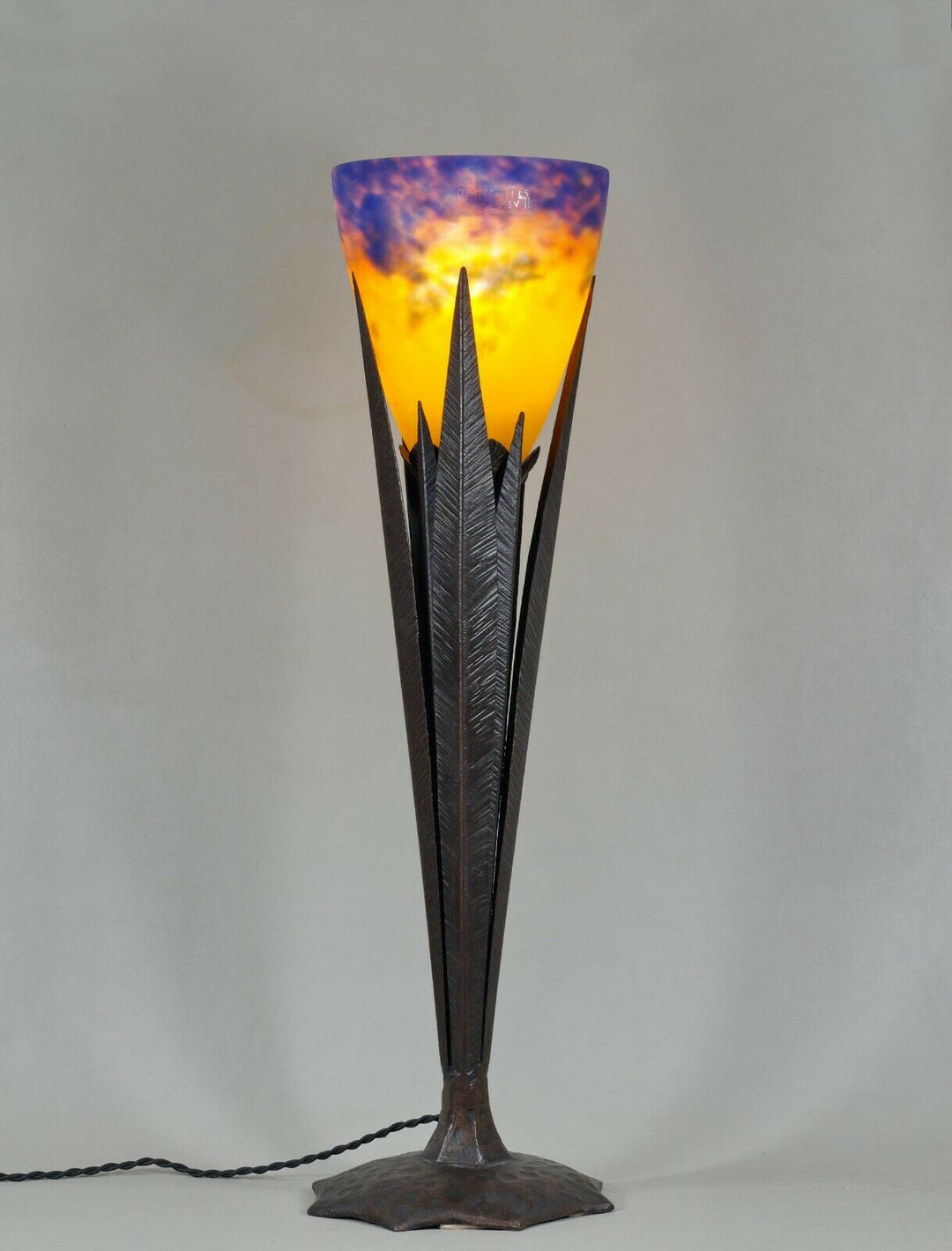 ROBJ & MULLER FRERES : RARE FRENCH 1925 ART DECO LAMP ............. France 1930