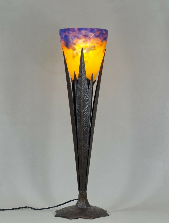 ROBJ & MULLER FRERES : RARE FRENCH 1925 ART DECO LAMP ............. France 1930