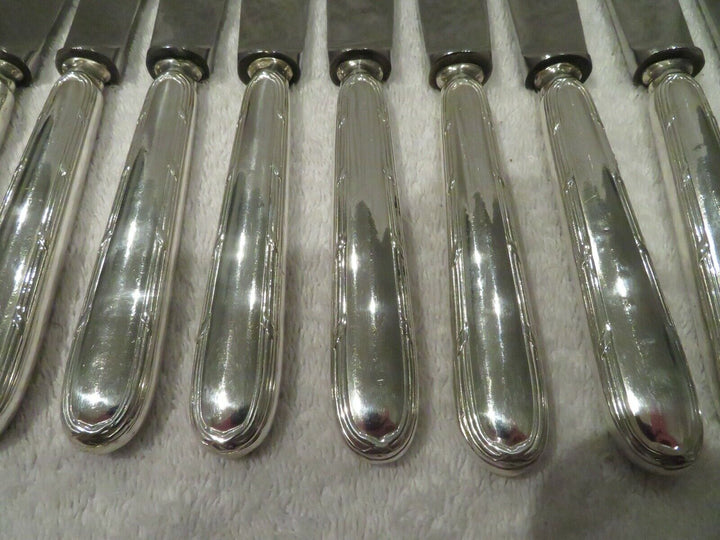 1900 french 950 silver 17 dinner knives Puiforcat Louis XVI st