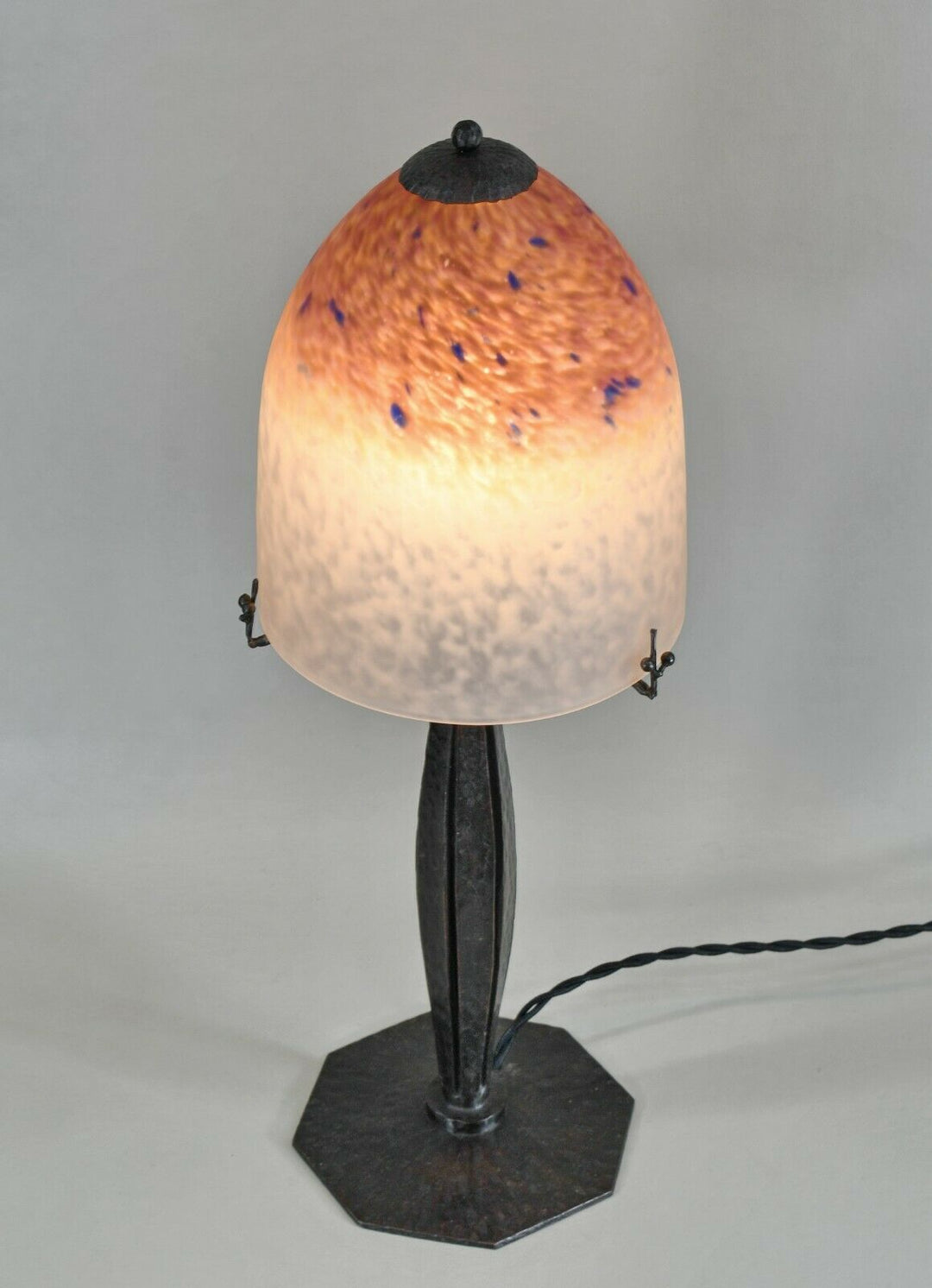 シュナイダー兄弟　アールデコランプ　フランス製　1925年　1930年　錬鉄製