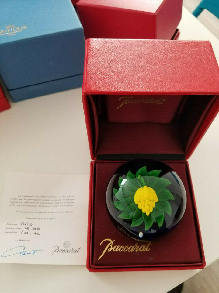 Pretty Sulfide, Paperweight, Paperweight, Baccarat, 1988, Bananas