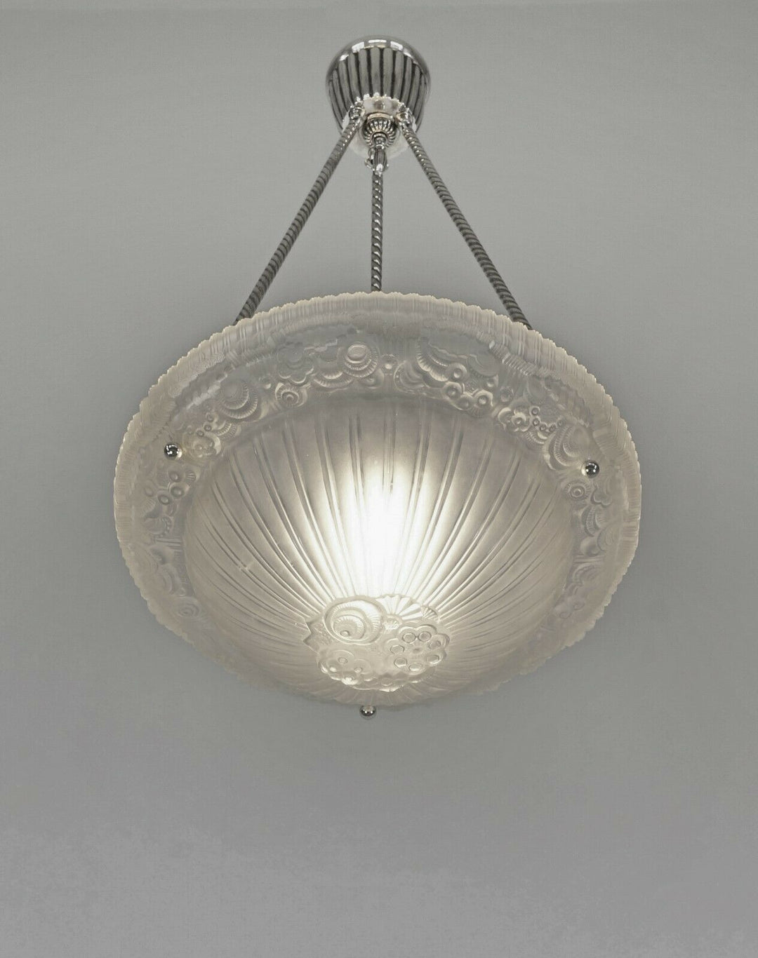 LELEU : FRENCH 1925 ART DECO CHANDELIER ......... 1930 pendant lamp lampe JEHEL