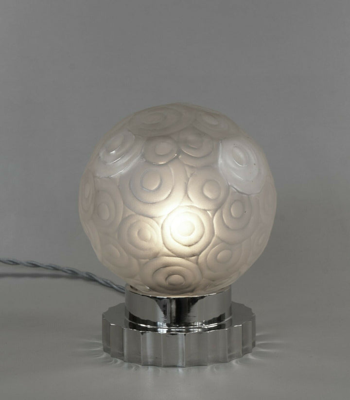 SABINO : FRENCH ART DECO LAMP 1930 .... bronze globe muller daum era 1925 France