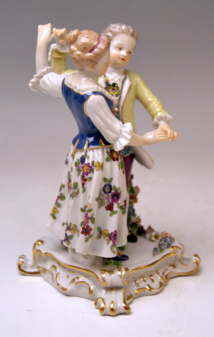 邁森 MEISSEN マイセン FIGUR TANZPAAR KNABE MIT MÄDCHEN DANCING COUPLE MNR:L174 UM 1930