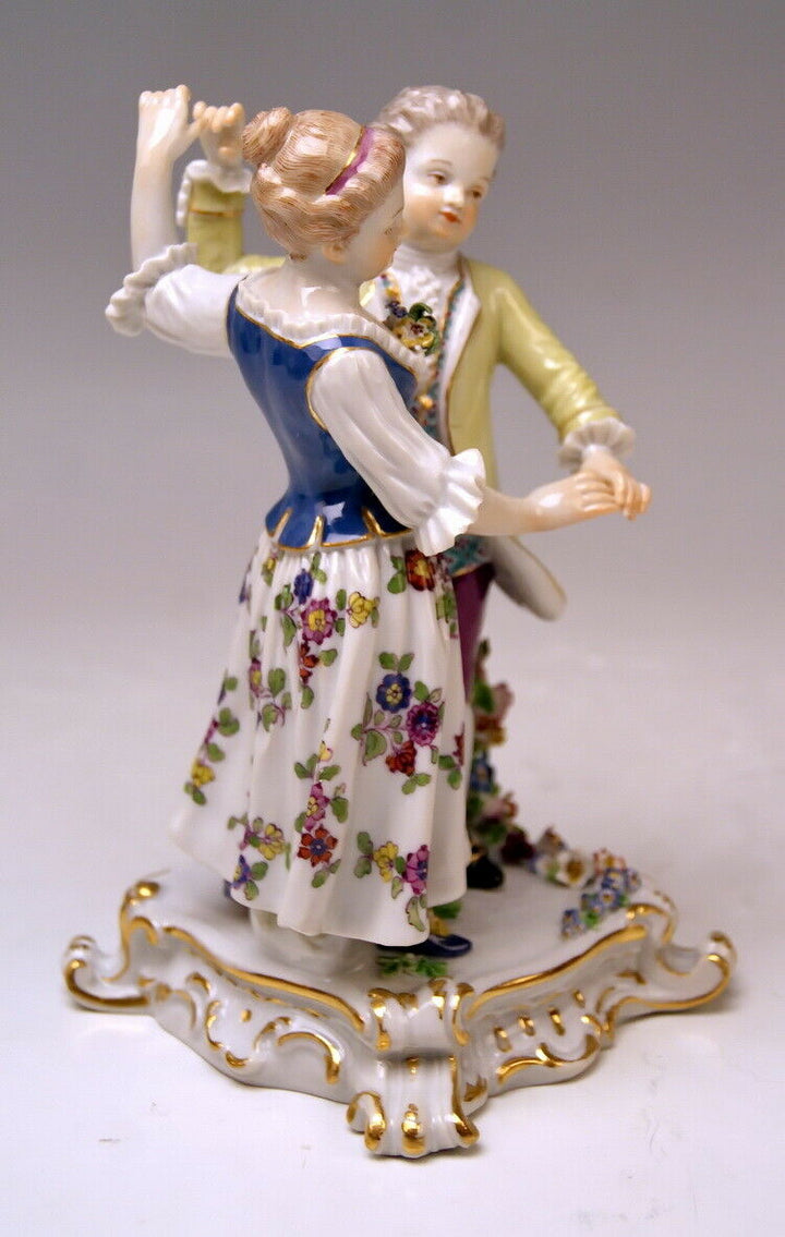 邁森 MEISSEN マイセン FIGUR TANZPAAR KNABE MIT MÄDCHEN DANCING COUPLE MNR:L174 UM 1930