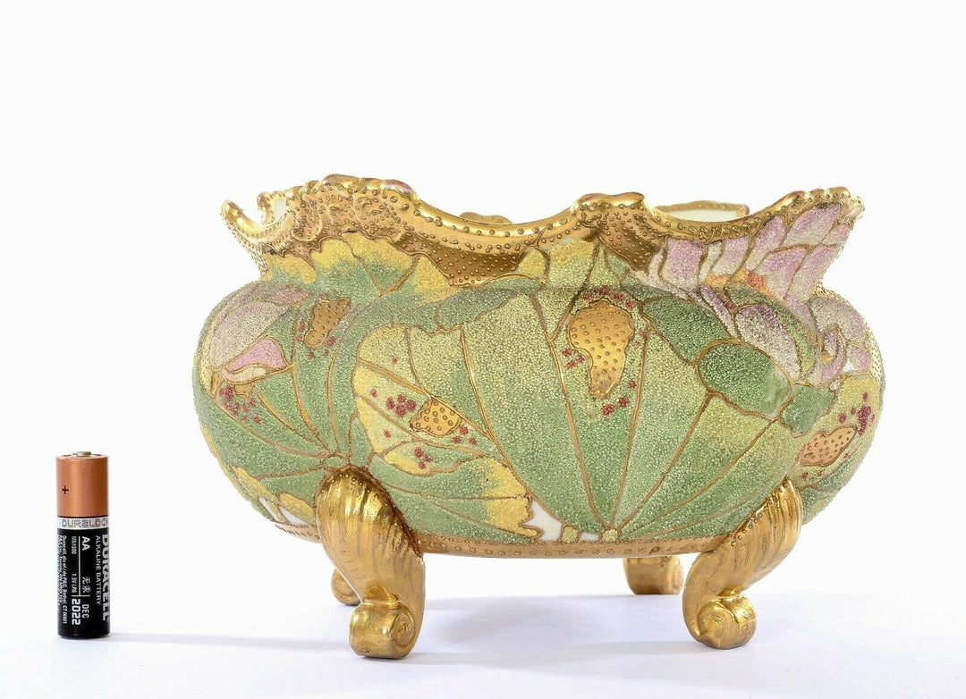 オールドノリタケ　コラレン　蓮の花のボウル　脚付き