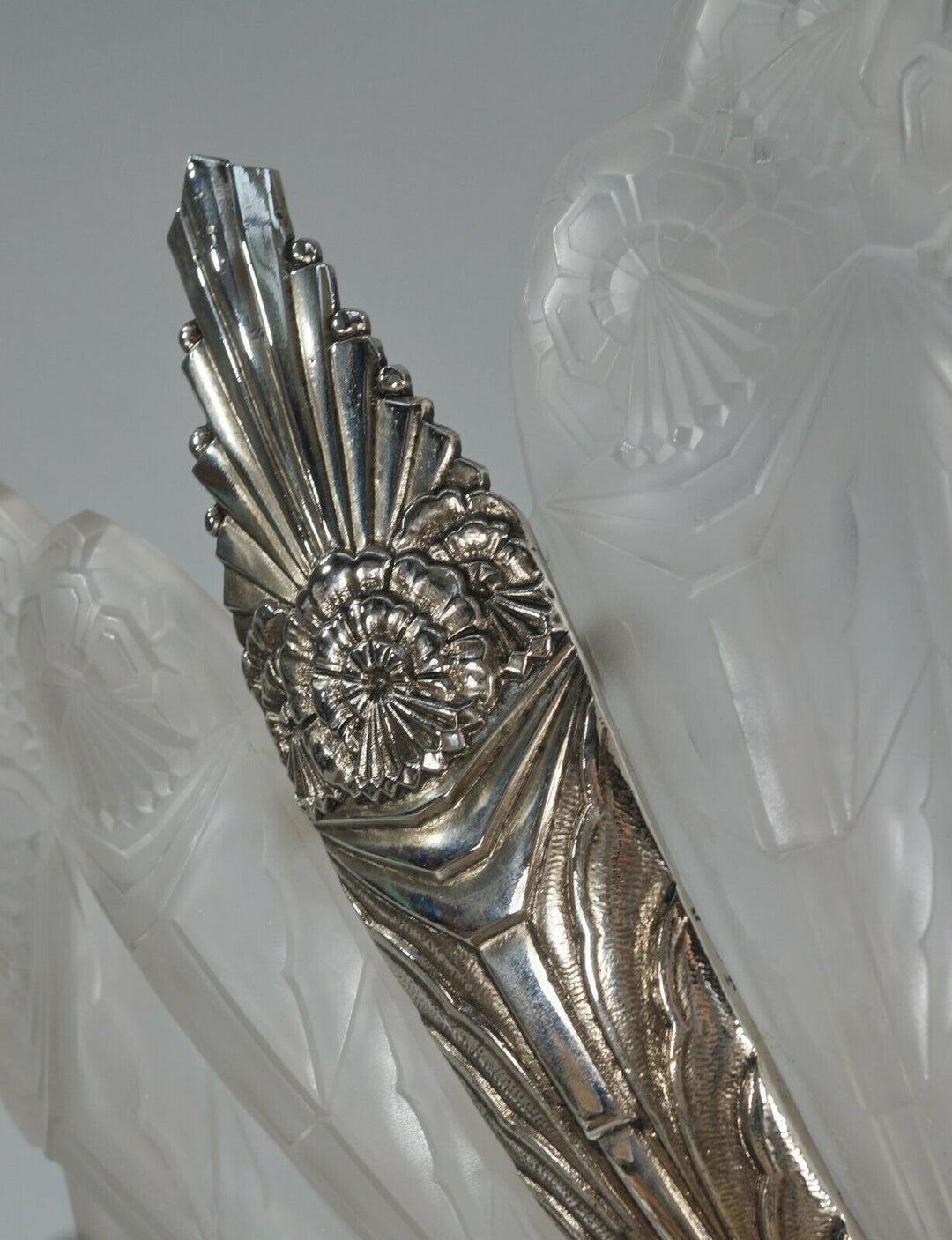 EJG : signed FRENCH ART DECO CHANDELIER ...... 1930 France muller degué era lamp