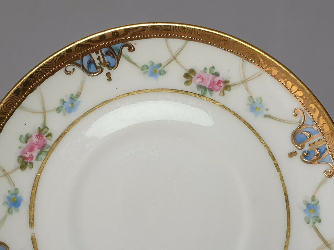 A Wonderful Rare Taisho Period Noritake Art Nouveau Demitasse Cup & Saucer