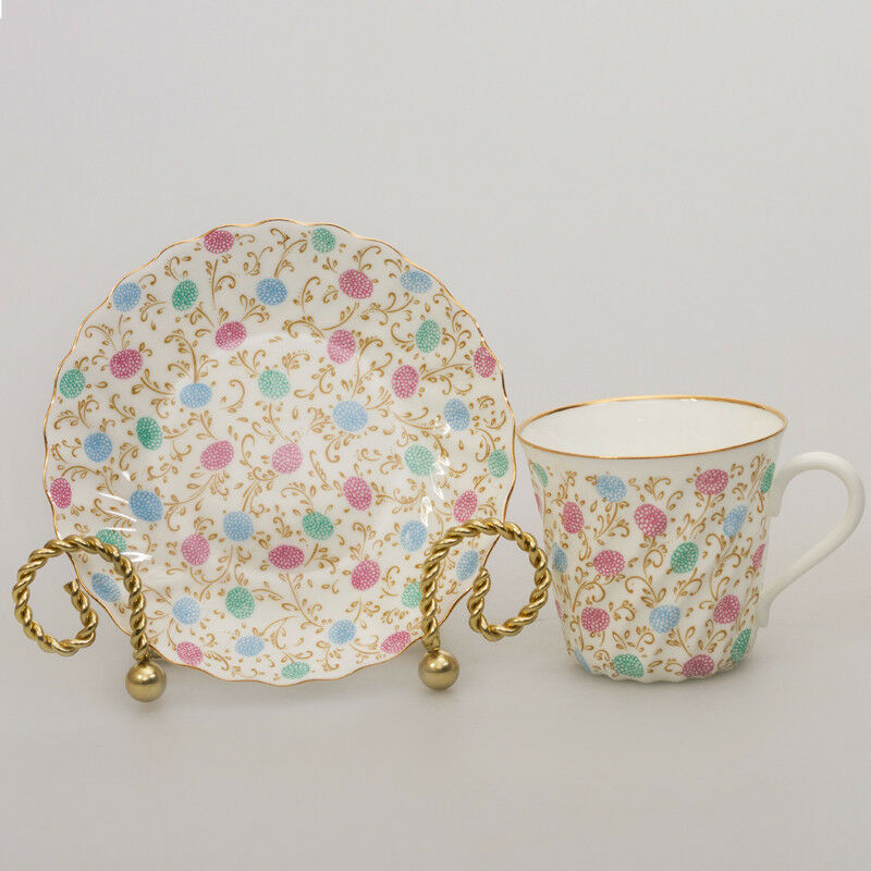 インペリアルポーセリン　ボーンチャイナ　コーヒーカップ＆ソーサー　ロモノーソフ