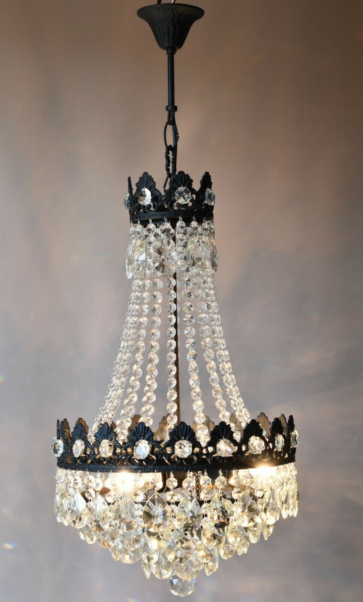 French Empire Chandelier Antique Style Vintage Hallway Lighting, Ceiling Pendant