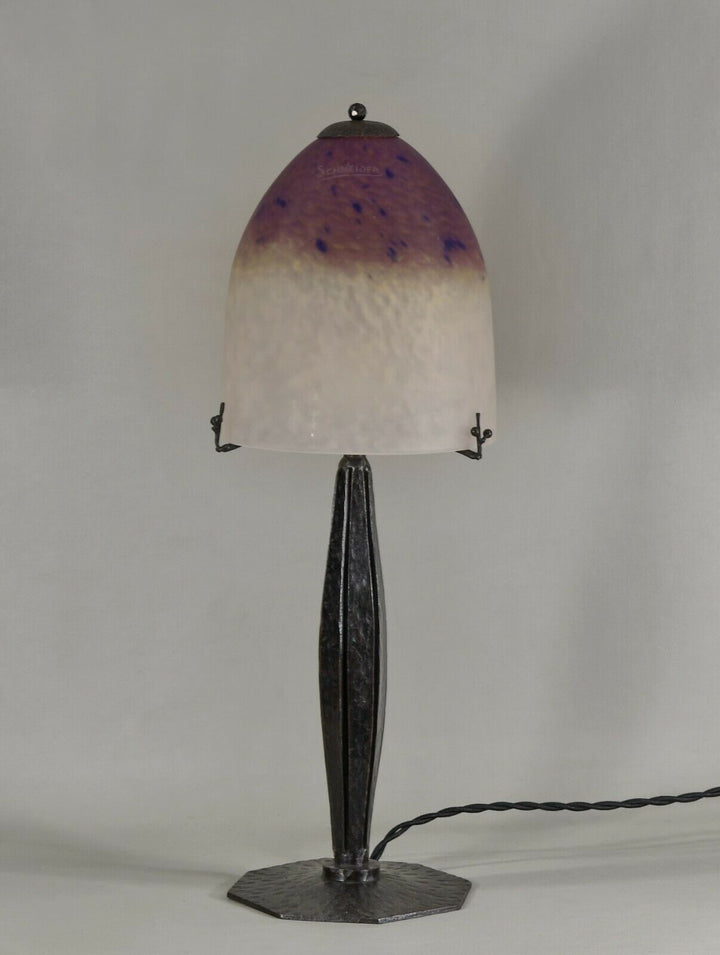 シュナイダー兄弟　アールデコランプ　フランス製　1925年　1930年　錬鉄製