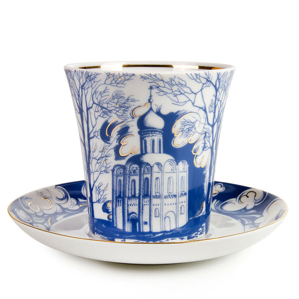 インペリアルポーセリン  マグ/ ティーカップ ＆ソーサー  ロモノーソフ  ネルルの教会