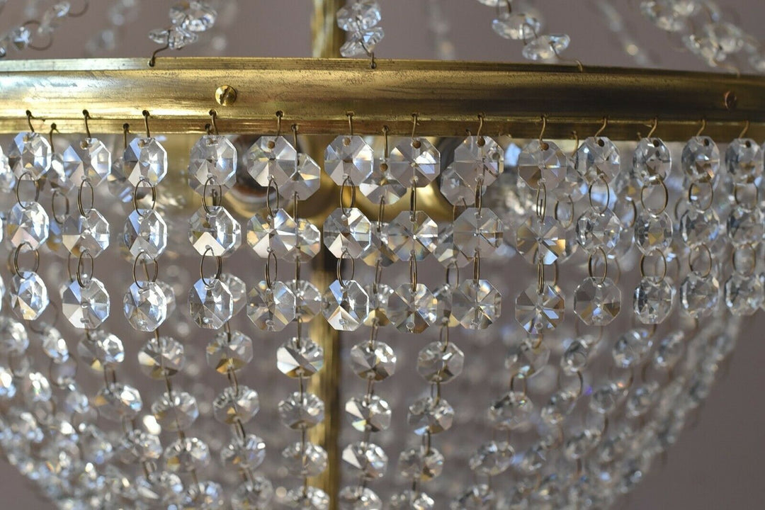 Empire Antique Style Vintage Crystal Chandelier, Home Lighting, Lamp, Pendant