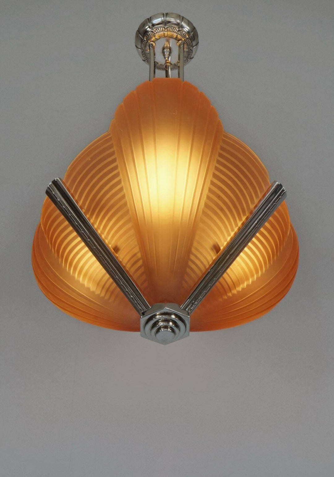 PETITOT : FRENCH 1930 ART DECO CHANDELIER cleopatra ................. muller era